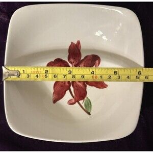 VTG Orchard Ware California Red Lily Square Soup Cereal Bowl 6" THERE ARE 5 Avai